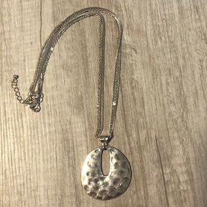 Silver costume necklace
